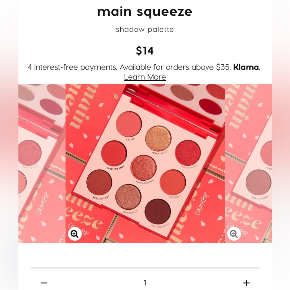 Main Squeeze Eyeshadow Palette Colourpop - Picture 6 of 6